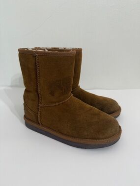 KOOLABURRA Brown Suede Shearling Boots Kids Size 2